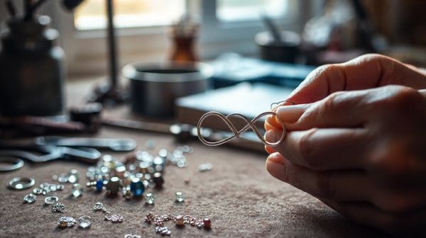 Crafting personalized infinity charms for custom jewelry